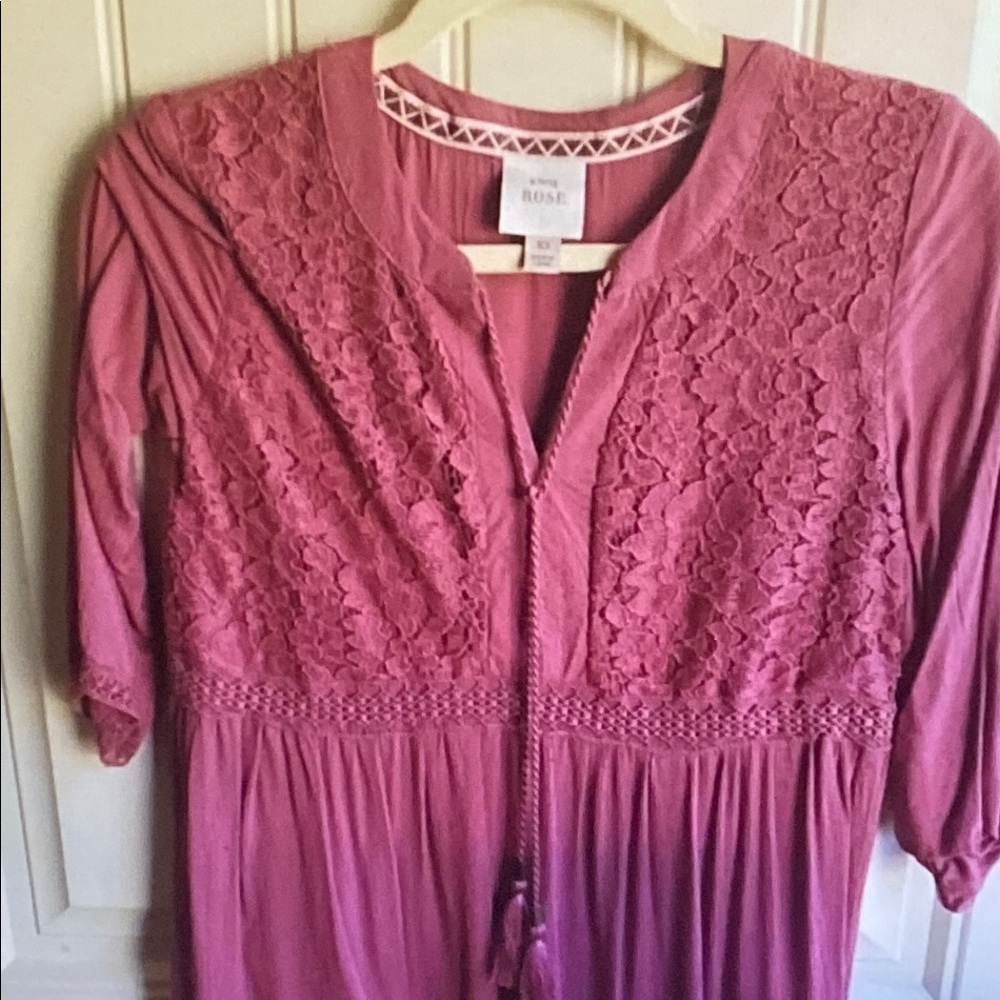 Knox Rose Pink Lace Blouse
